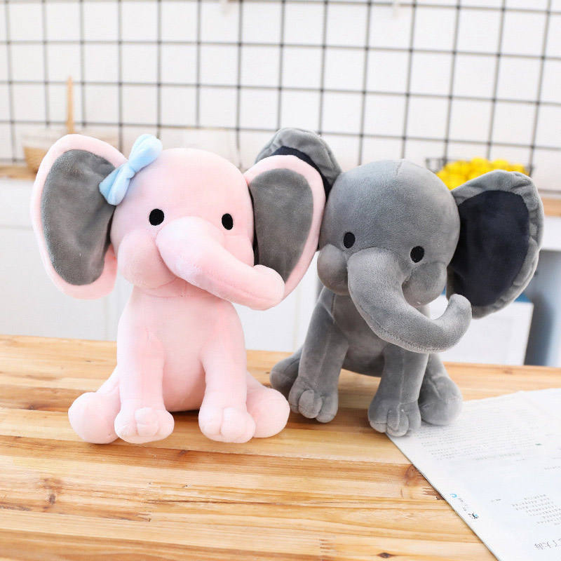 Couple Baby Elephant Stuffed Toy Pacify Pillow Plush Doll