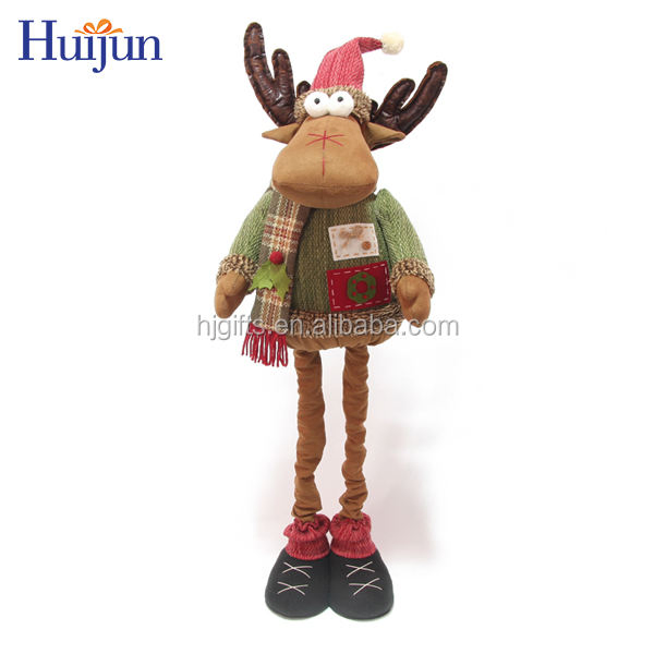 Christmas Crafts Novelty Standing Decoration Plush Xmas Doll Personalized Ornament