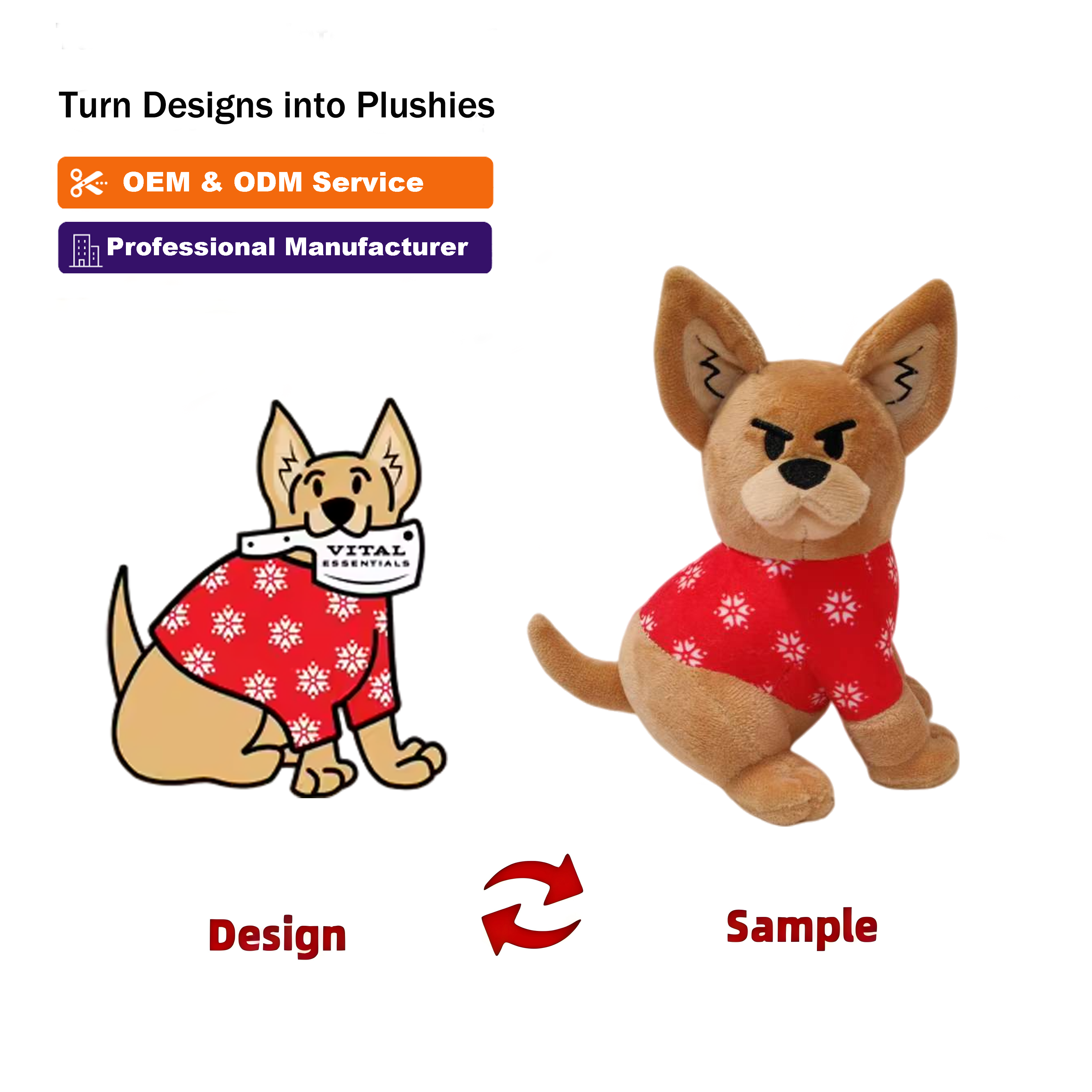 Custom Christmas Plush Toy Little Deer Holiday Campaign 100pcs Plush Keychain Custom
