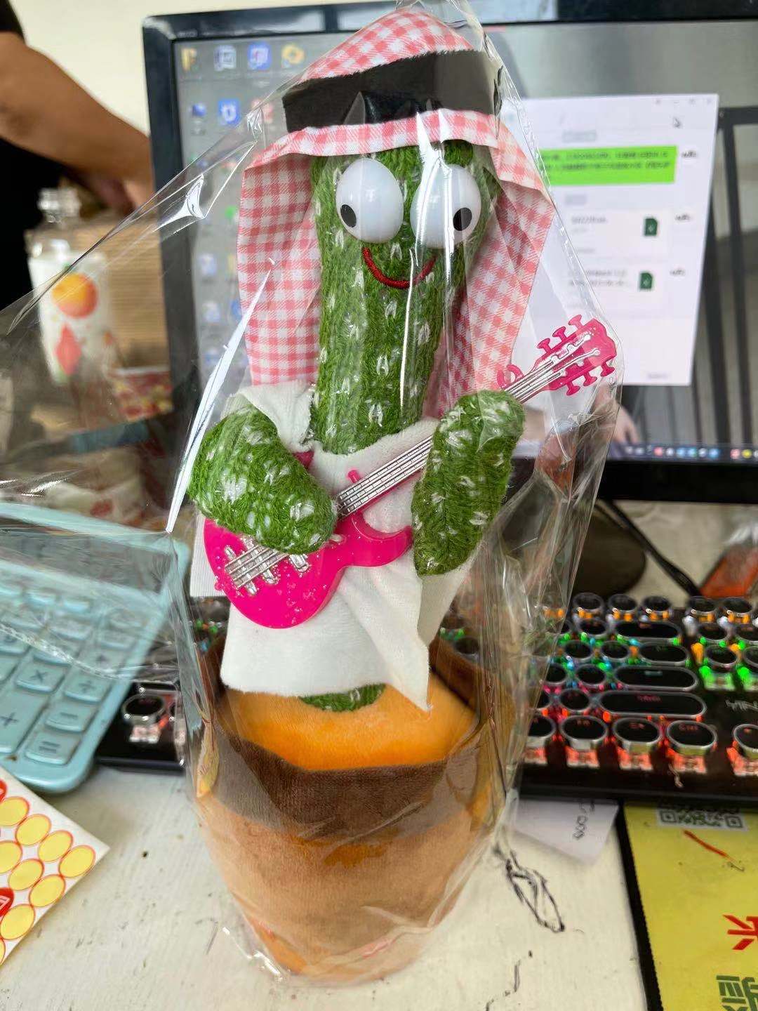 Lovely Talking Plush Writhe Doll Cute Soft Kids Education Toy with Music Dance Cactus Toy with Sound Record PP Filling Bag Style