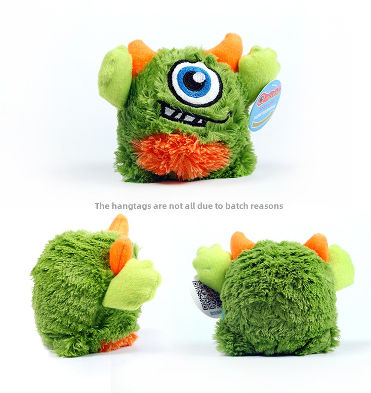 New Design Qmonster Pet Squeaky Plush Toy Treasure Sound TPR Massage Oral Elastic Dog Toy Plush Pet Supplies