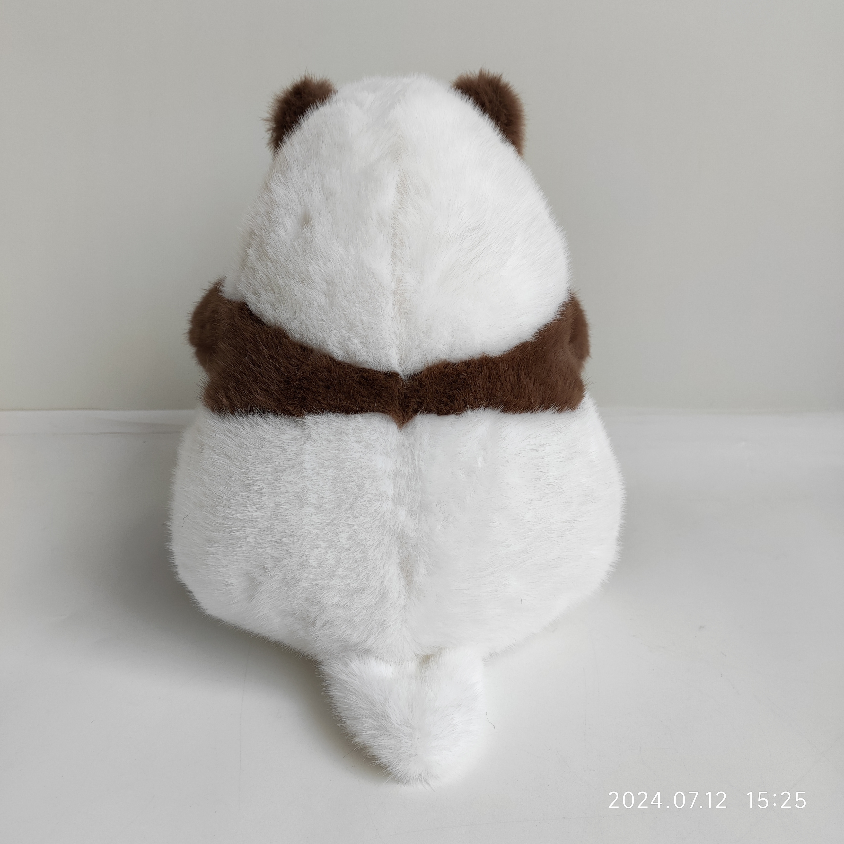 Giant Panda Qizai Simulation Plush Toy Realistic Brown &amp; White Panda For Kids Gift
