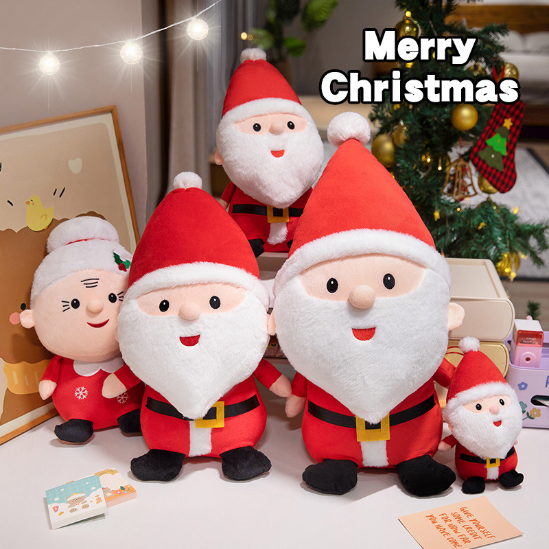 Christmas Plush Toys Santa Claus Plush Doll Reindeer Stuffed Animal Snowman Christmas Stuffed Animal Set for Boys and Girls