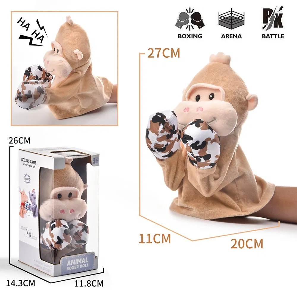High Quality Hot Sale Wholesale Promotional Gift Kids Boxing Plush Monkey Hand Puppets Toy