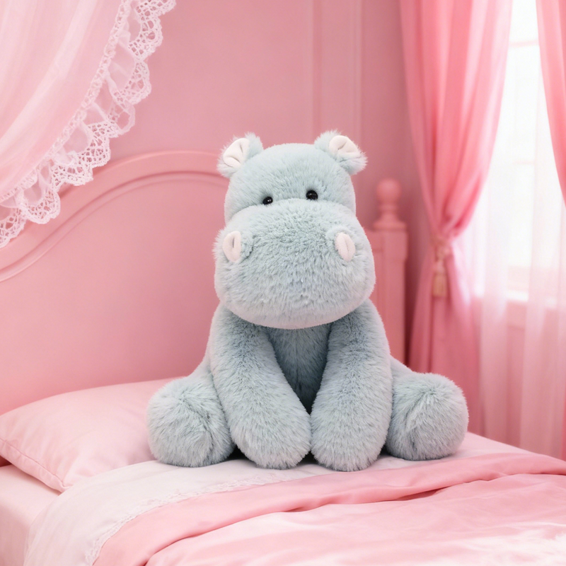 Wholesale 22 Cm Custom Plush Toy Animal Baby Stuffed Animals Hippo Plush Toy Manufacturers In China