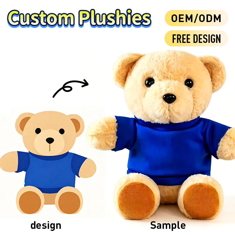 Wholesale Teddy Bear Plush Toy Doll Custom Logo Printed Stuffed Animal PP Cotton Filled for Birthday or Stress Relief
