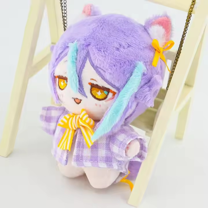 Customized Plush Figure Doll Keychain Mini Animation Character Cat Cotton Pendant Doll