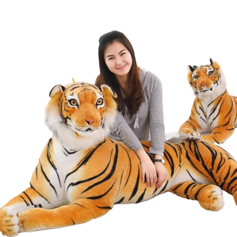 Lifelike Wild Animal Tiger Stuffed Animal Plush Toy for Home Decoration