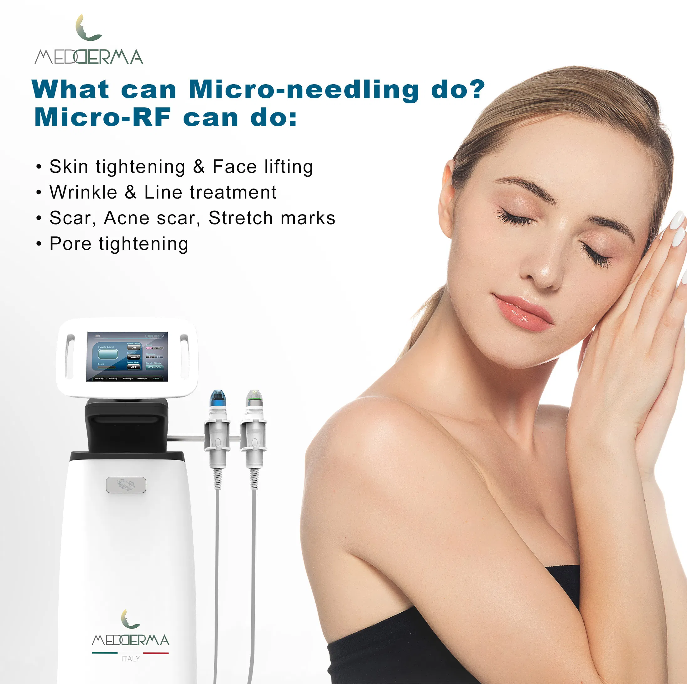 Advanced Microneedling and Radio Frequency Facial Treatment Tool