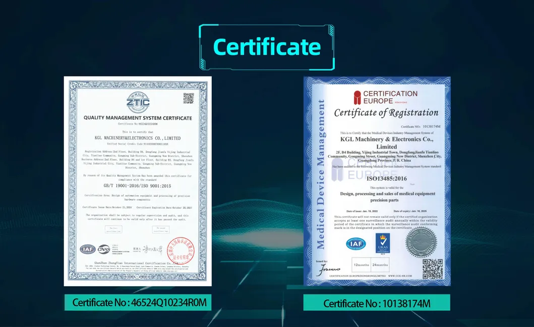 Certificates
