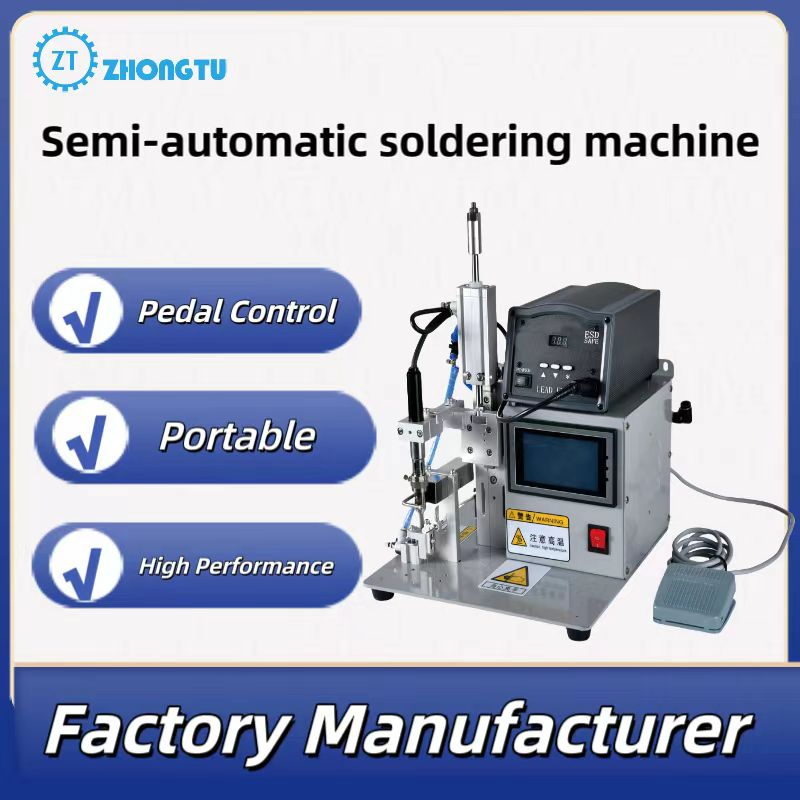 Popular USB Data Cable Soldering Machine AC DC Cable Robotic Soldering Machine Semi Automatic Wire Soldering Tool