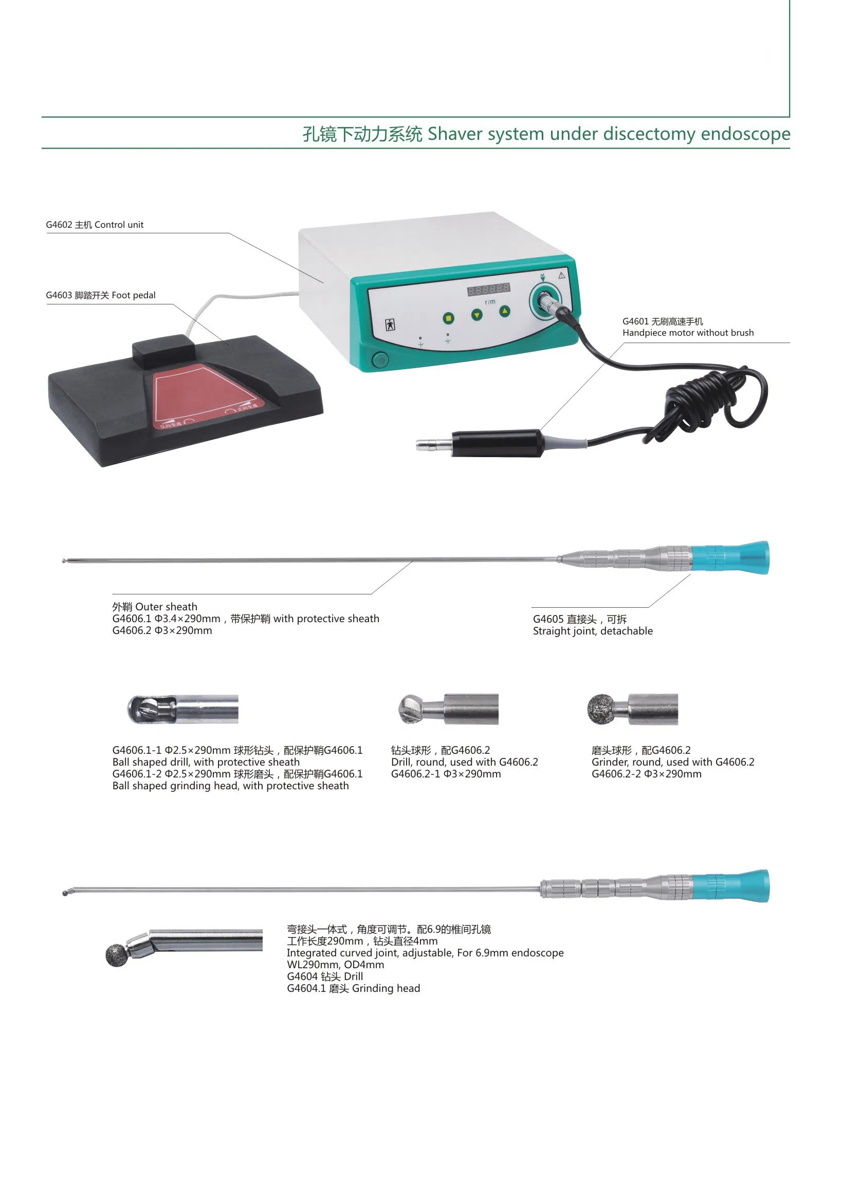 My-B-2 Surgical Instrument Under Discectomy Endoscope /Orthopedics / Arthroscopy Shaver System