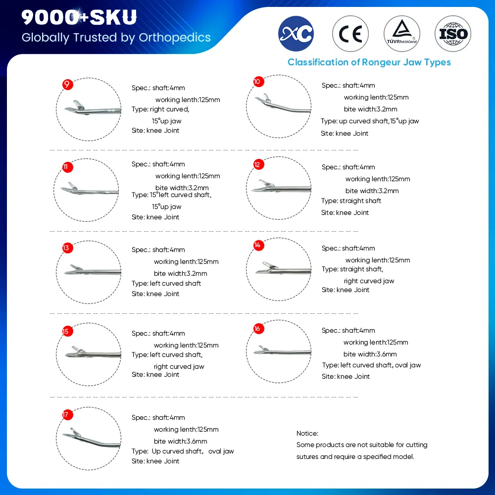 Antrum Backbiting Punch Forceps Arthroscopy Surgical Instrument