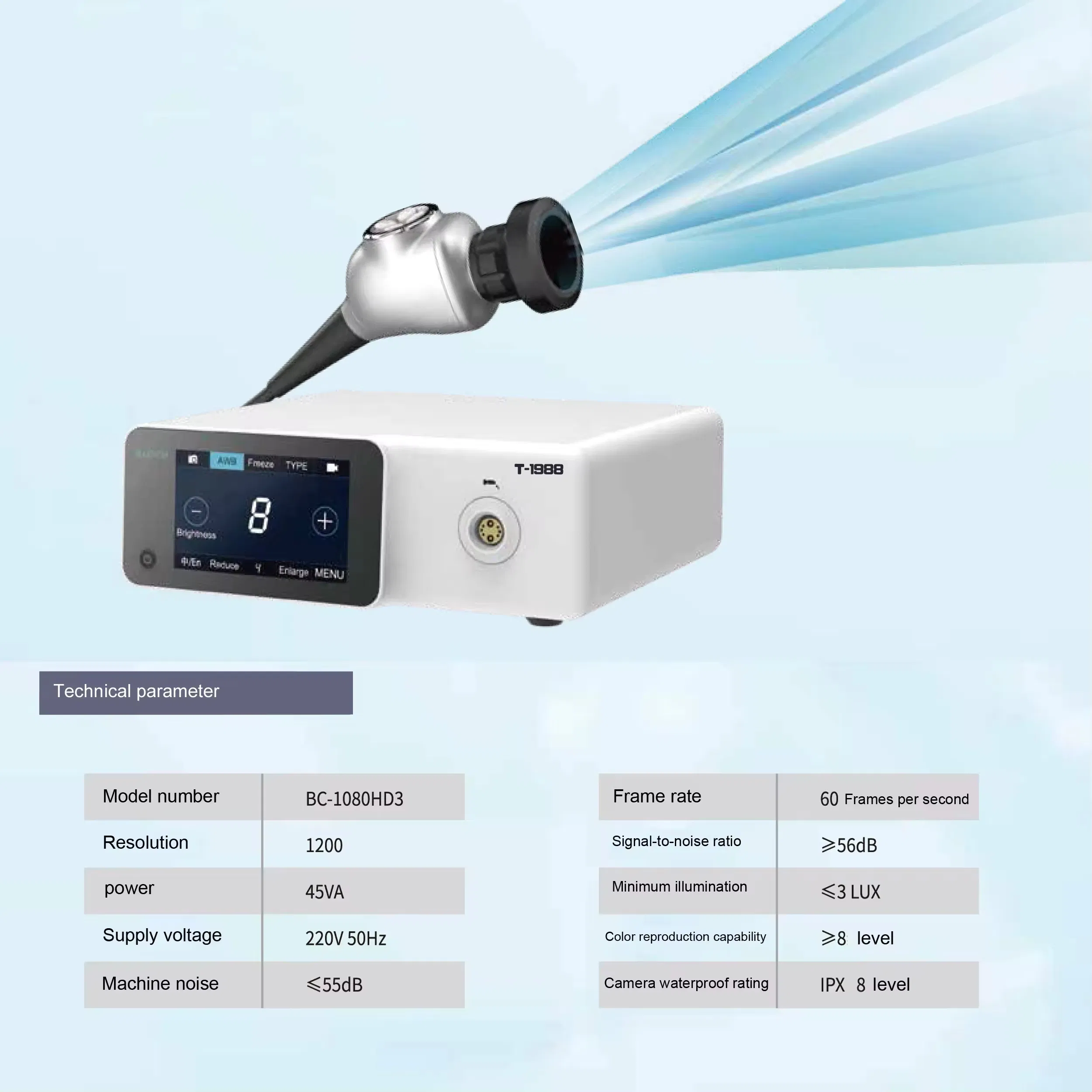 Medical HD 3-Chip Endoscope System Basis of Surgical Instruments with 3CMOS Endoscope Camera