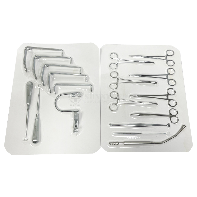 Sy-Xn05 Tonsil Scissors Crile Forceps Curettes Surgical Instrument Adenotonsillectomy Set