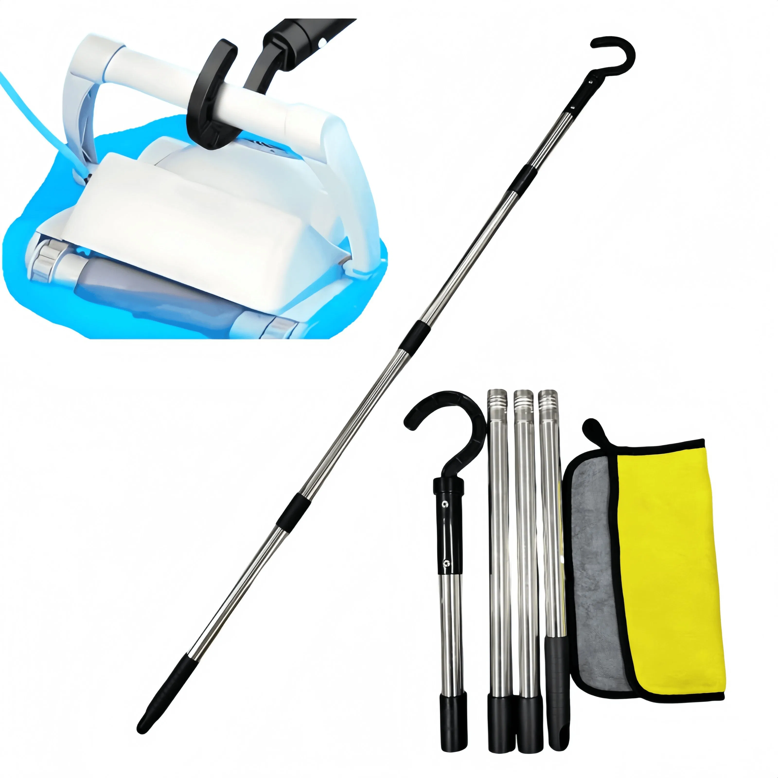 7FT Swimming Pool Cleaning Hook Retrieval Hook Tool for Robotic Cleaner