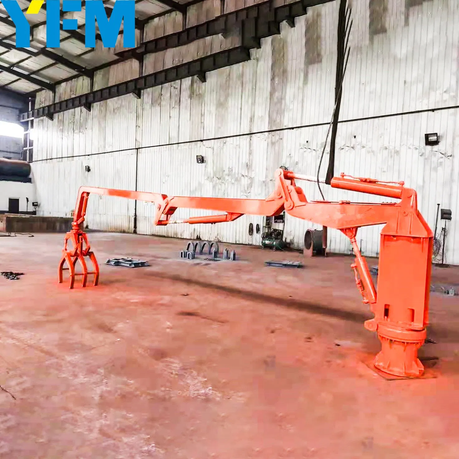 Top Quality Multipurpose Amphibious Dredger Multifunctional Robotic Arm Light-Duty Knuckle Boom Crane with Own Propulsion System for Sale