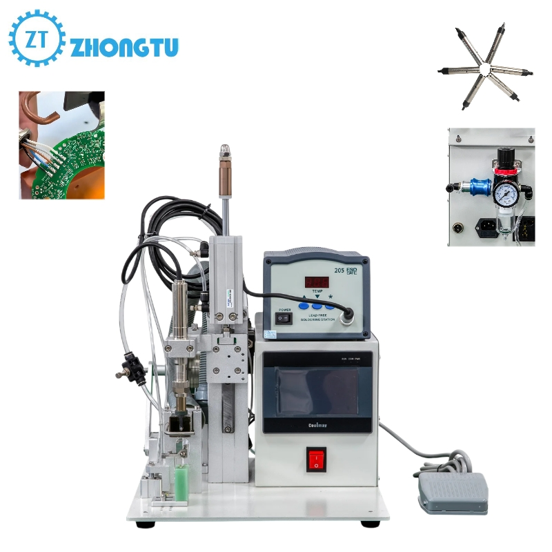 Popular USB Data Cable Soldering Machine AC DC Cable Robotic Soldering Machine Semi Automatic Wire Soldering Tool