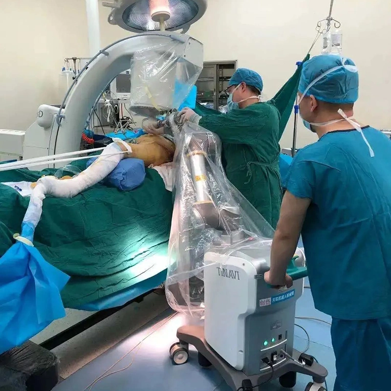 Customized OEM Disposable Medical Equipment Sleeve / Cover Surgical Robot Protective Drapes