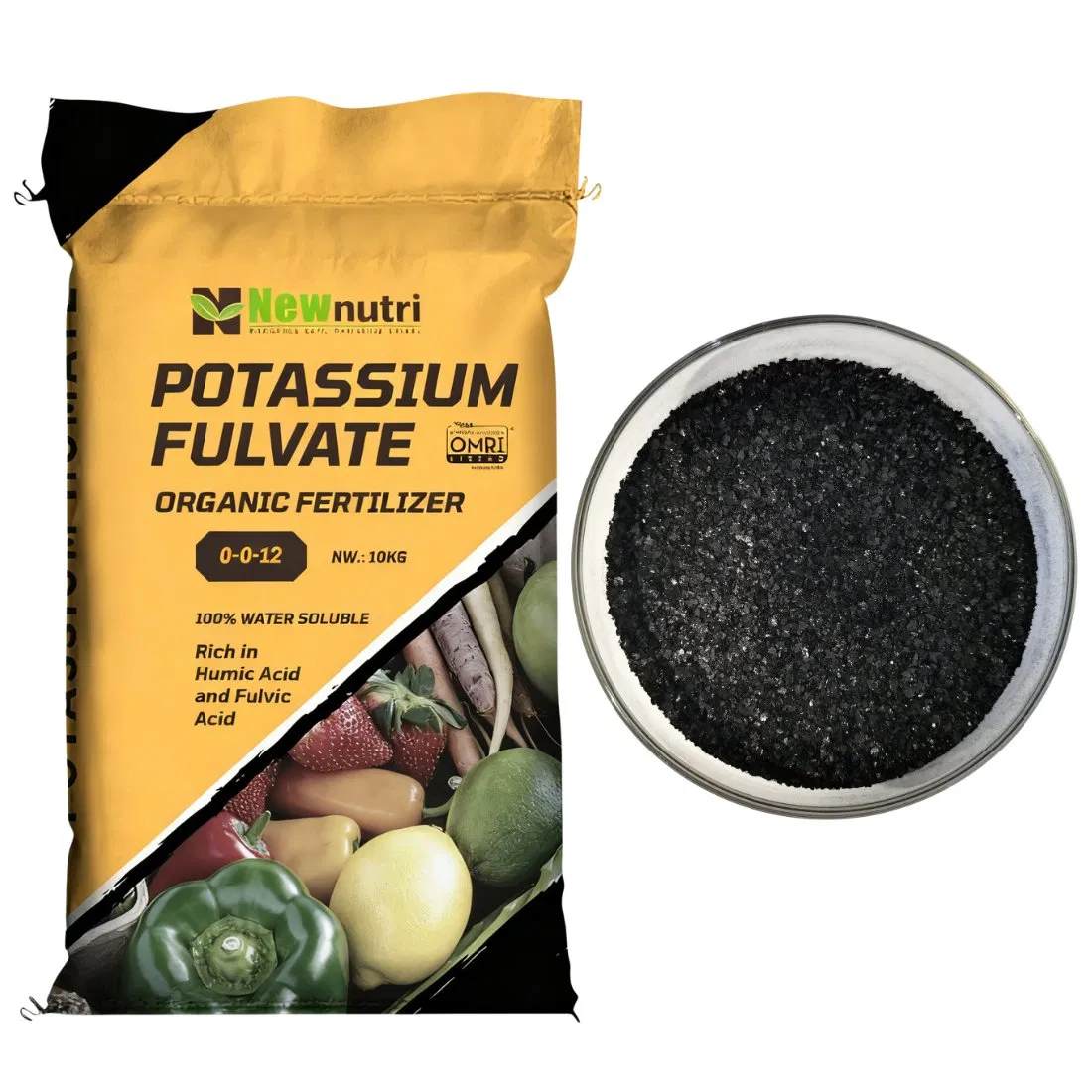 Anti-Flocculation Potassium Fulvate Foliar Fertilizer for Organic Farming