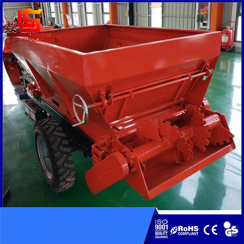 Tricycle Type Diesel Power Rear Spiral Manure Spreader Three-Wheel Self-Propelled Farmyard Manure Spreader Greenhouse Field Orchard Fertilizer Spreader