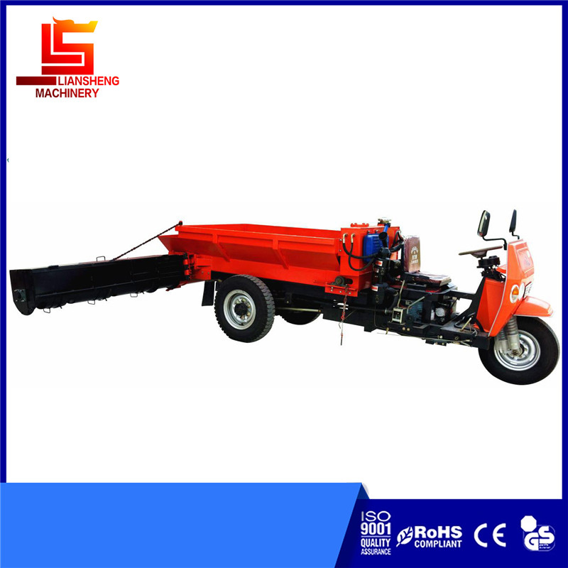 Tricycle Type Manure Spreader Diesel Power Self-Propelled Rear Spiral Fertilizer Spreader Three-Wheel Offset Manure Spreader