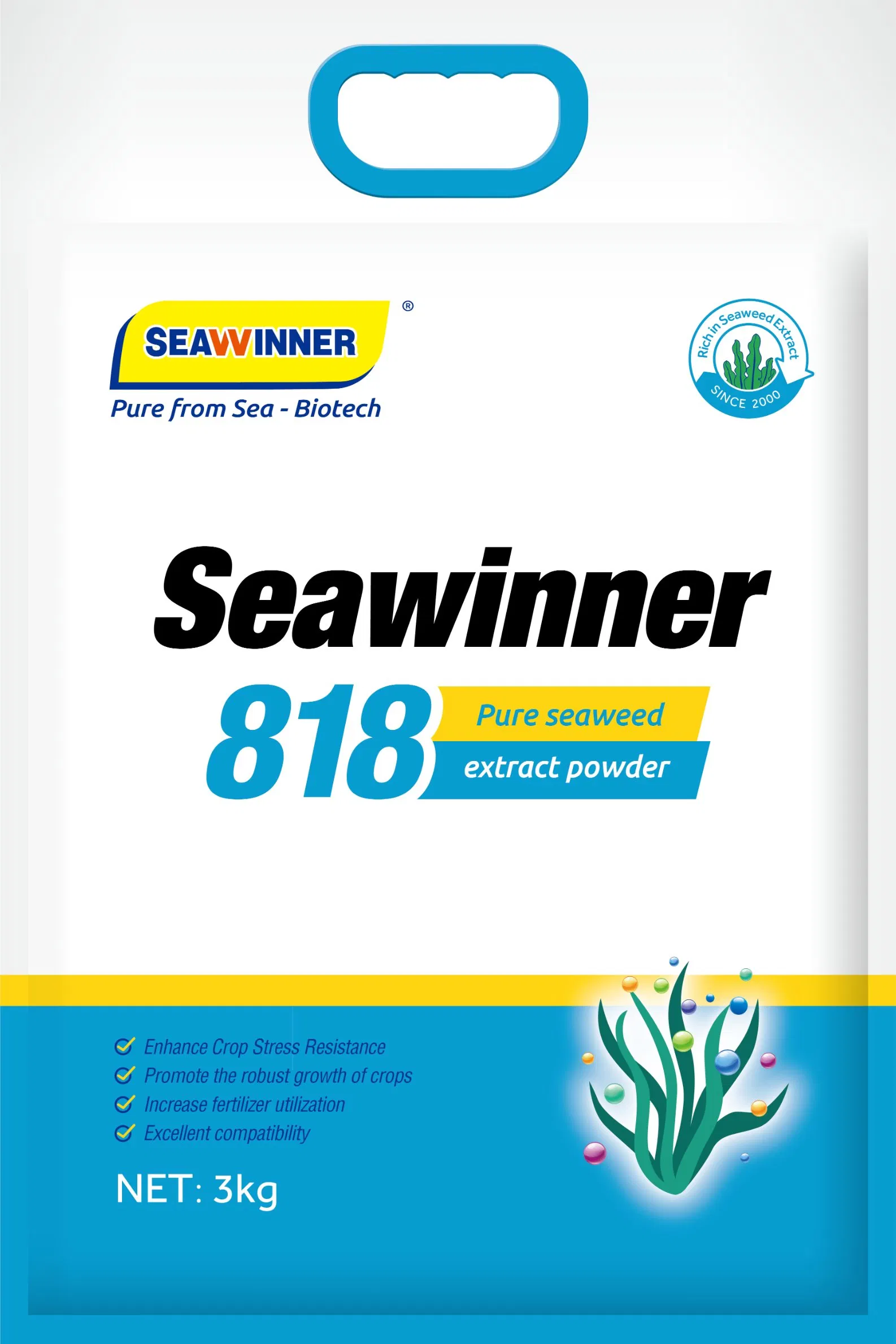 Hot Sale Seawinner 818 Pure Seaweed Exteact Fertilizer Powder Hot Sale