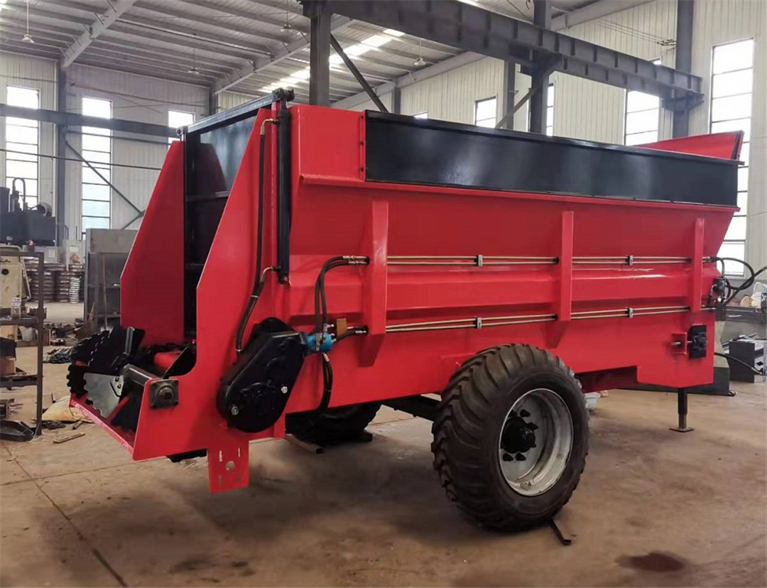 Large Capacity 8-12 Cube Farmyard Manure Spreader Organic Fertilizer Lime Spreading Machine