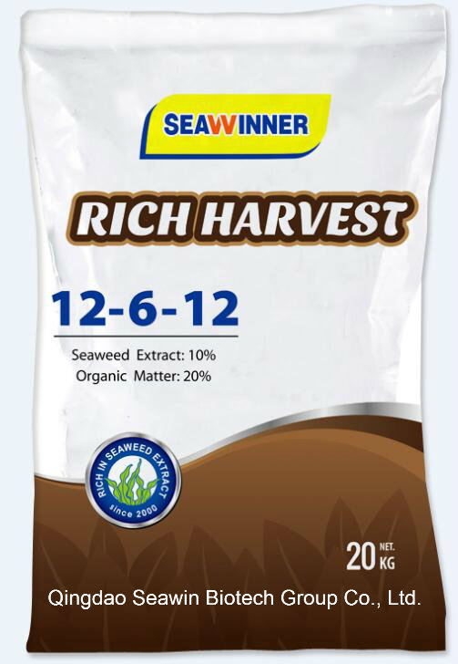 Seaweed Compound Solid Fertilizer NPK 12-6-12 with High Organic Matter