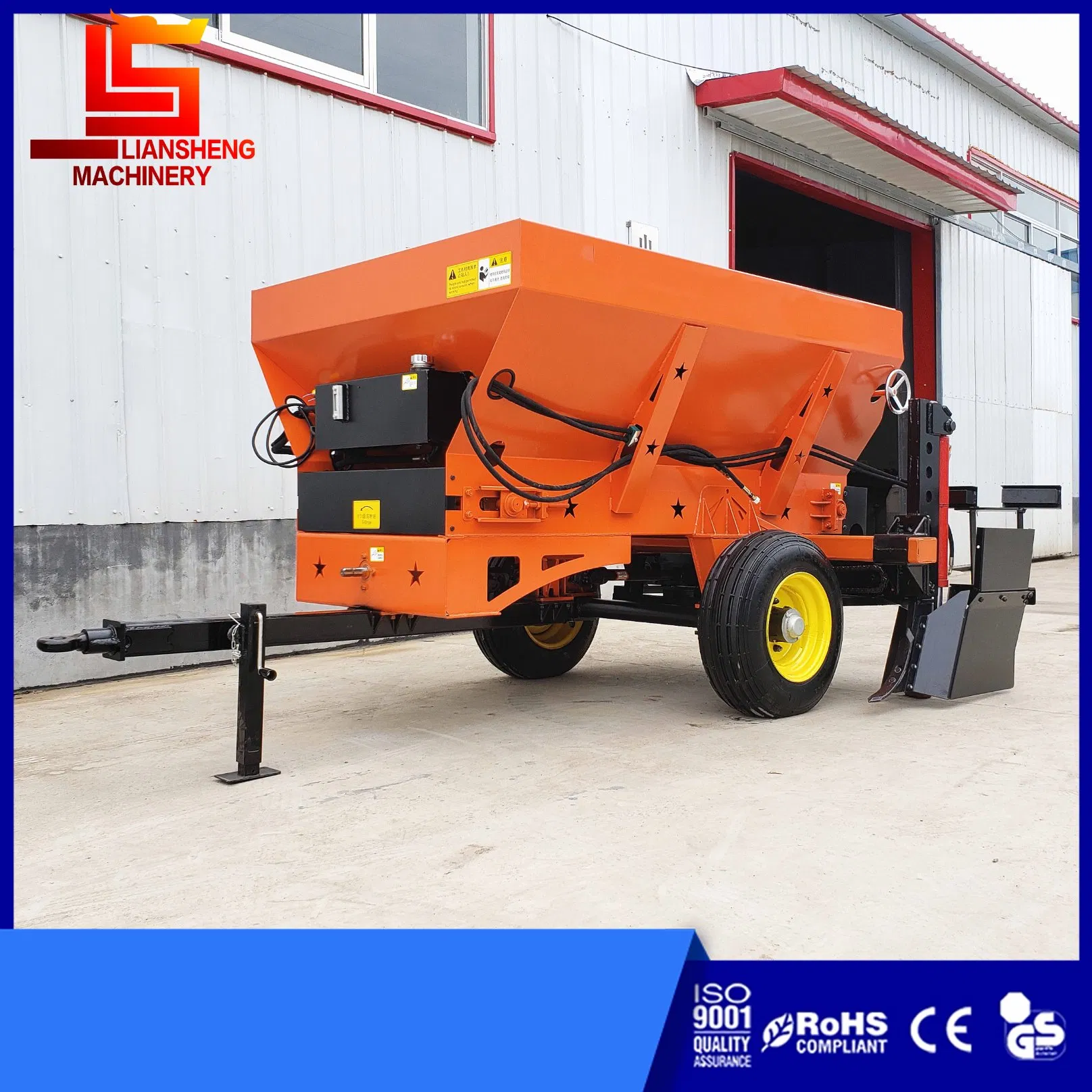 Fertilizing Machine and Ditching Machine Fertilizer Spreader Farmyard Manure Spreader Ditching Manure Spreader Cow Dung Chicken Dung Spreading Equipment.