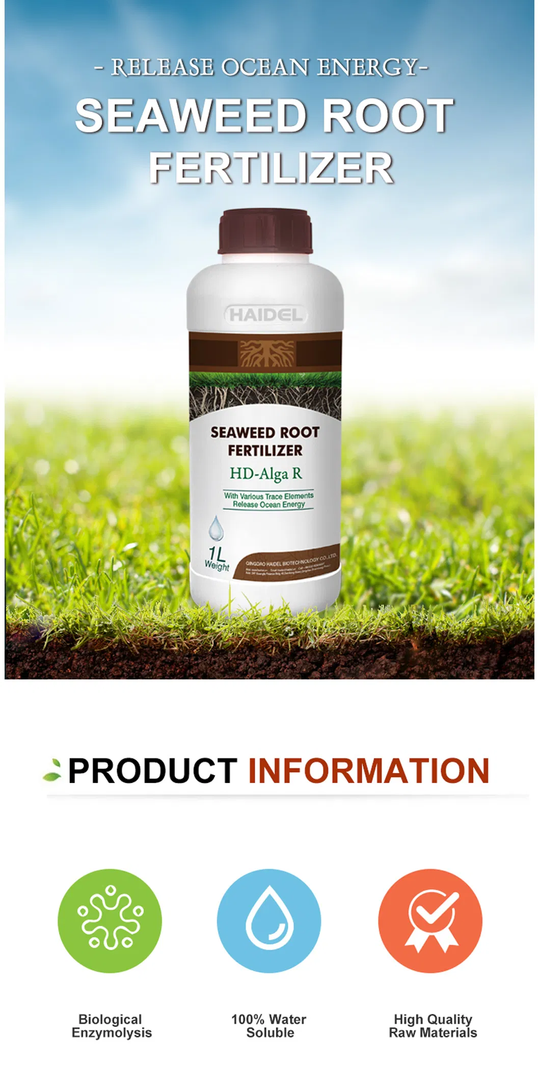 Liquid Seaweed Extract Organic Bio Root Fertilizer