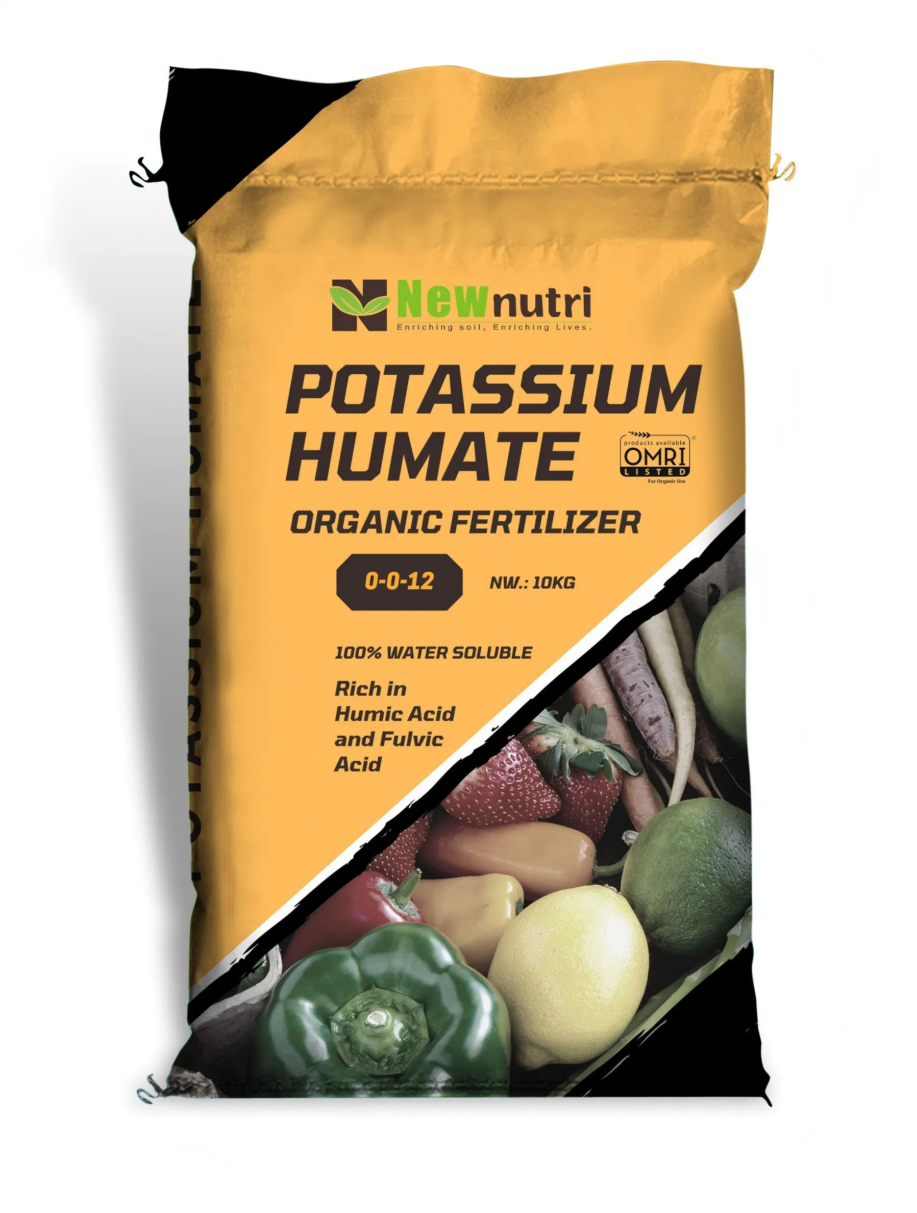 Generously Packaged Physiological Acid Solid Potassium Humate Reliable Organic Crop Fertilizer