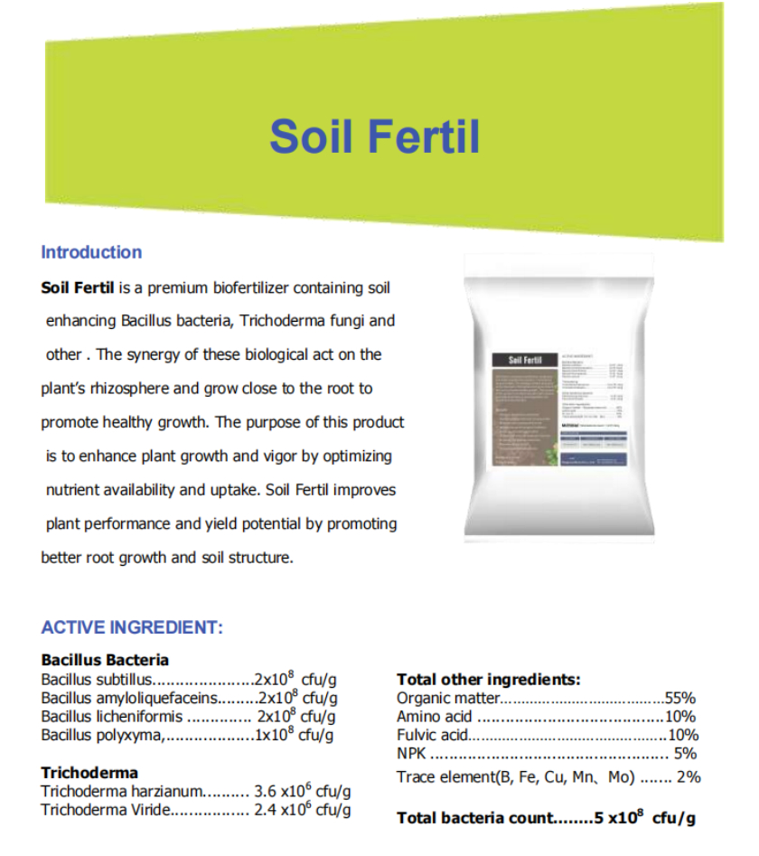 Soil Fertil Granule Biological Enhances Plants and Vegetable Crops Yield - Organic Agritech Microbial Biofertilizer Bio Fertilizer