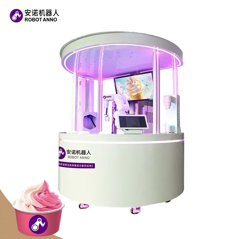 High-Quality Ai Robot Ice Cream Machine(Round Type) -- A New Generation Of Ice Cream Master Supplier, Factory