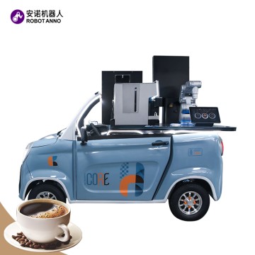 New Generation Mobile Smart Café — AI Robot Coffee Car Machine (Open)