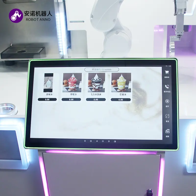 High-Quality Enclosed robot ice cream machine (6-axis robotic arm model)--Robot Ice Cream Kiosk Supplier, Suppliers