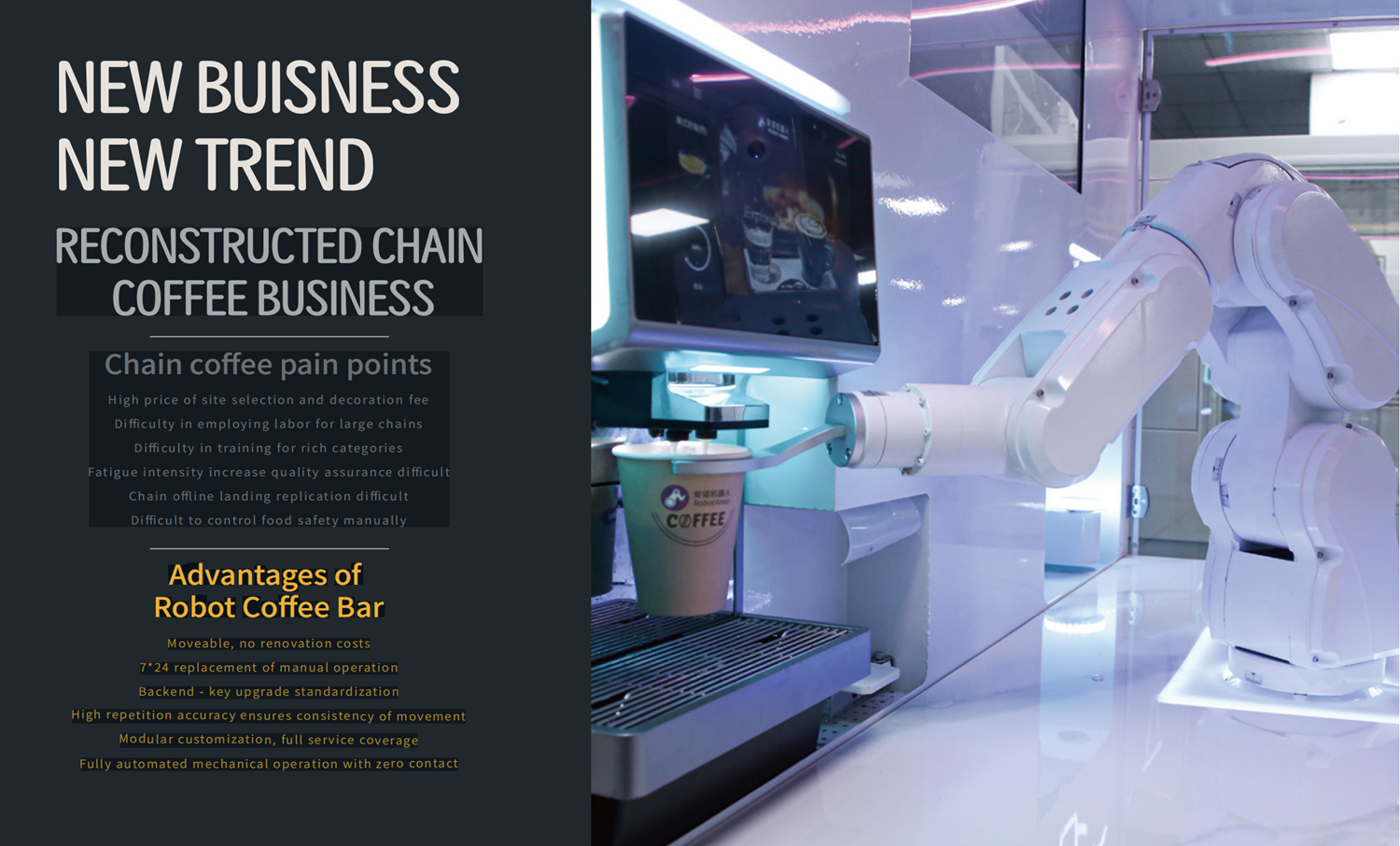 New open robot coffee bar detail 6