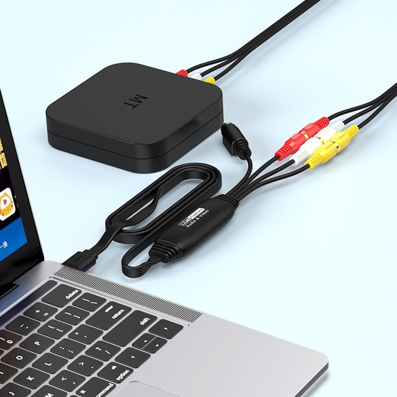 USB Video Capture Card Drive-Free AV Signal Capture Data Collector Support 1080PWIN System MAC