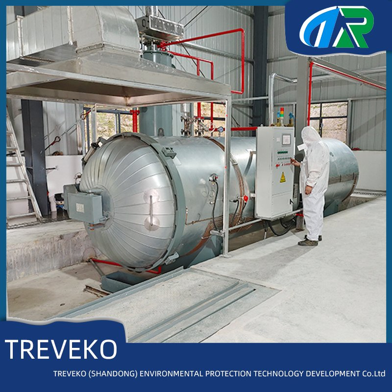 Professional Horizontal Steam Sterilizer Equipment for Clinical Waste Sterilization
