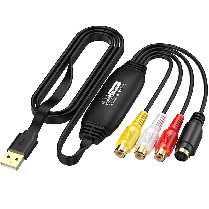 USB Video Capture Card Drive-Free AV Signal Capture Data Collector Support 1080PWIN System MAC