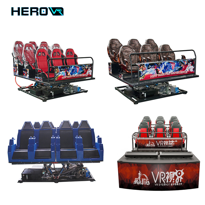 Herovr New Technology Electric 6 Seats Vr Chair Game Machine Equipment Virtual Reality 5D Cinema Theater Simulator Price