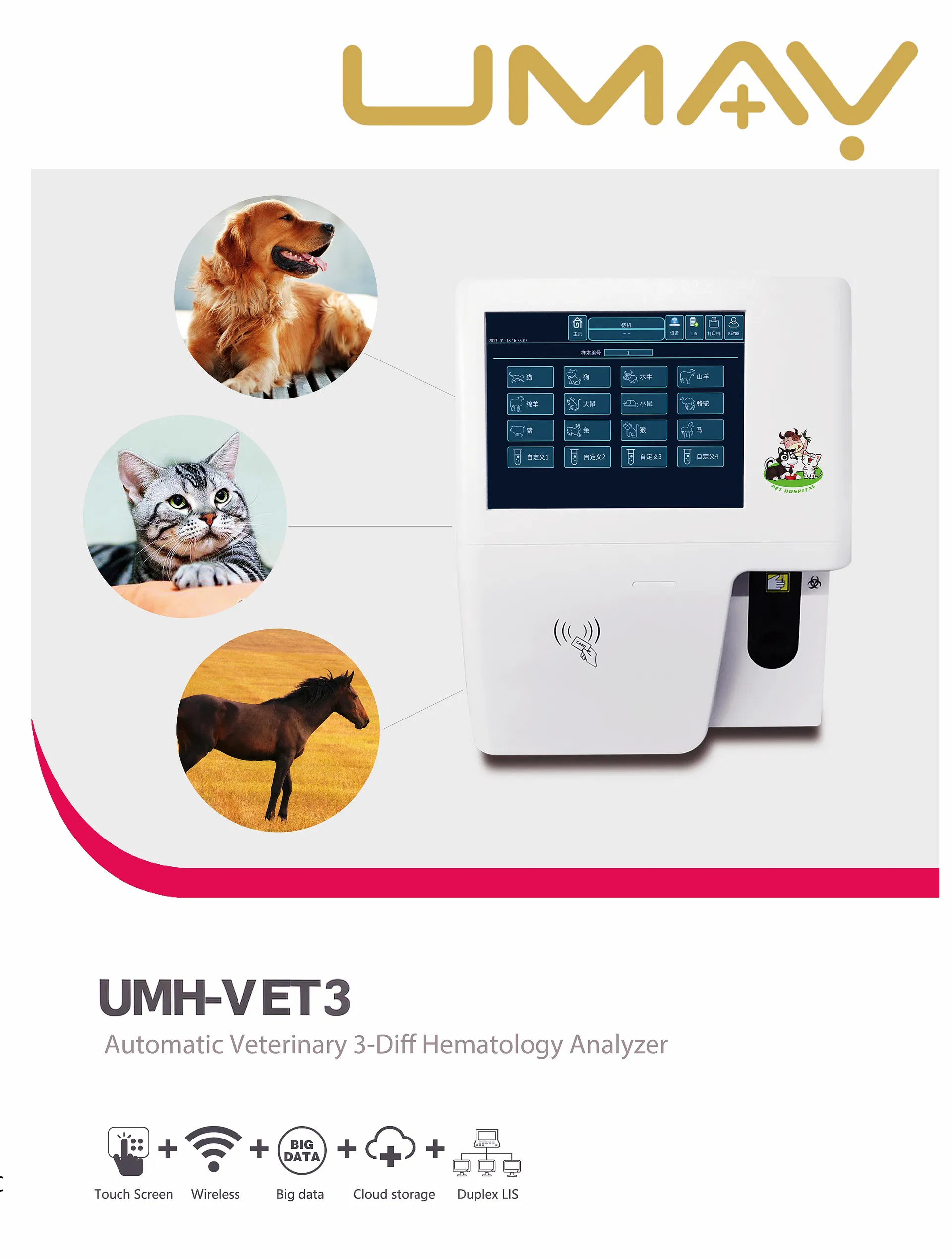Veterinary Hematology Analyzer Display