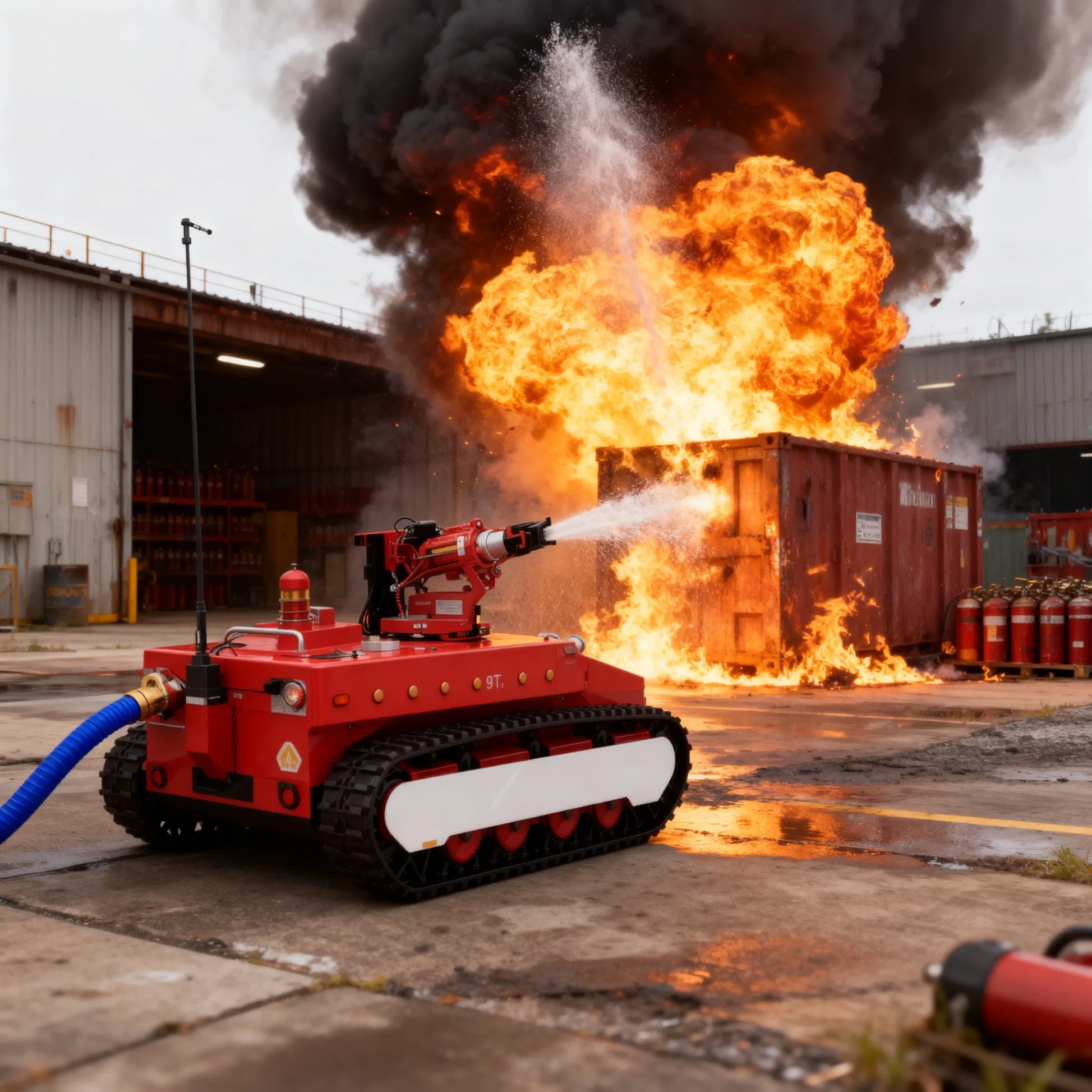 Remote Controlled Fire Response Ugv for Chemical Plant Inspection
