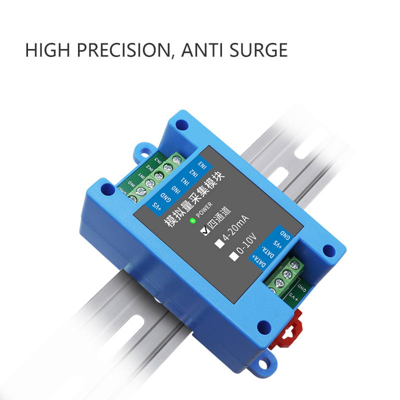 TD-300X Series 4-Channel Analog Data Acquisition Module 4-20mA 0-10V RS485 MODBUS RTU For Industrial Automation