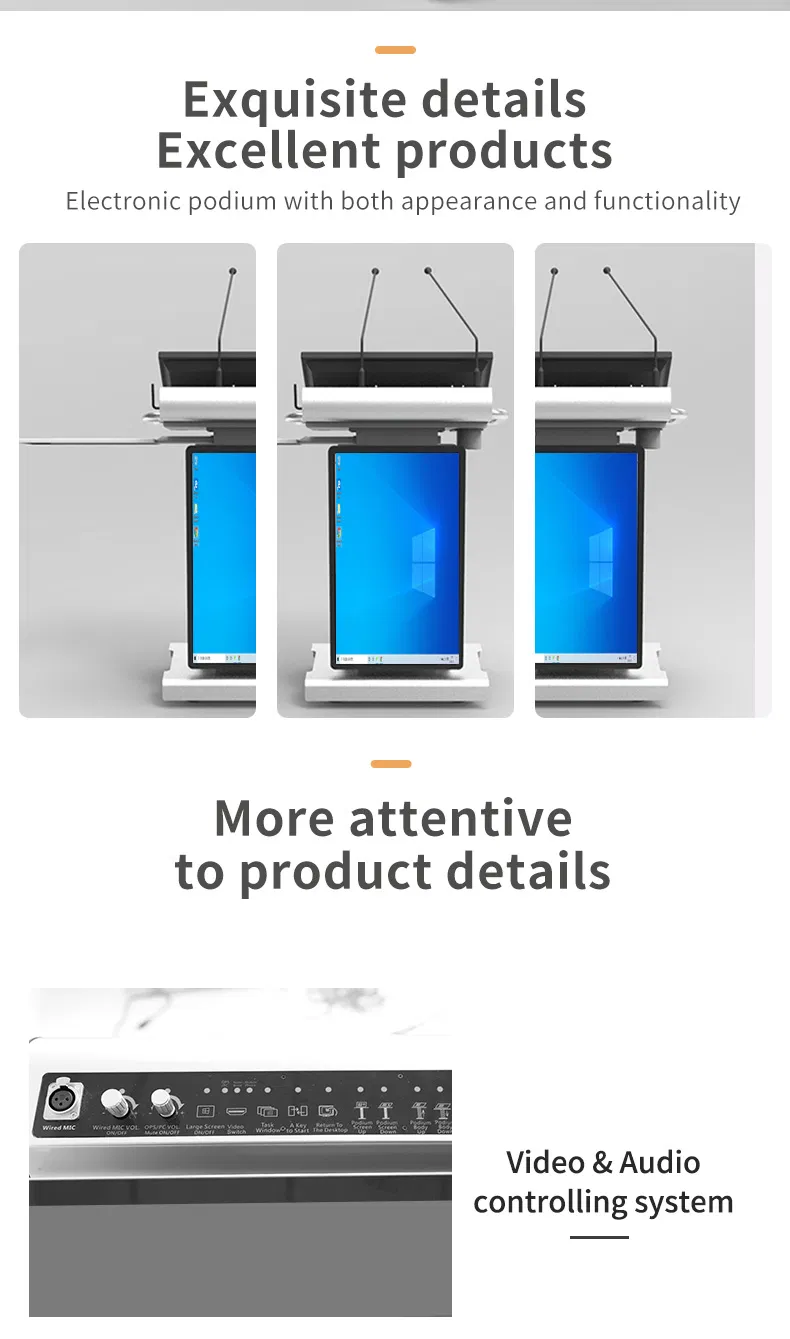 Adjustable Height Education Flexible System Intelligent Digital Podium Portable Intelligent Digital Platform