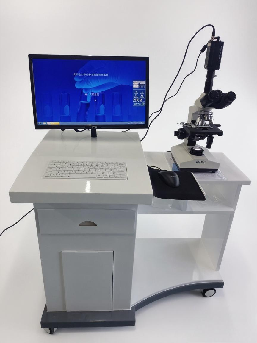 Vaginal Discharge Analyzer Clinical Laboratory Diagnostic Medical Equipment for Gynecology Examination Digital Microscopy System Leukocyte Trichomonas Candida