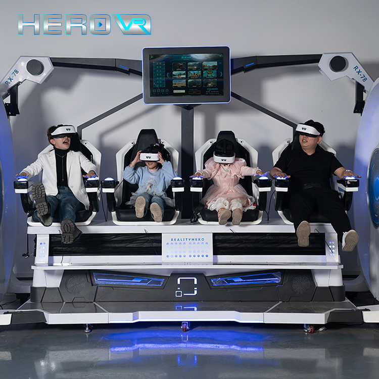 Herovr Amusement Park Technology 9d Virtual Reality Cinema Equipment 4 Seats 9d Vr Machine for Sale