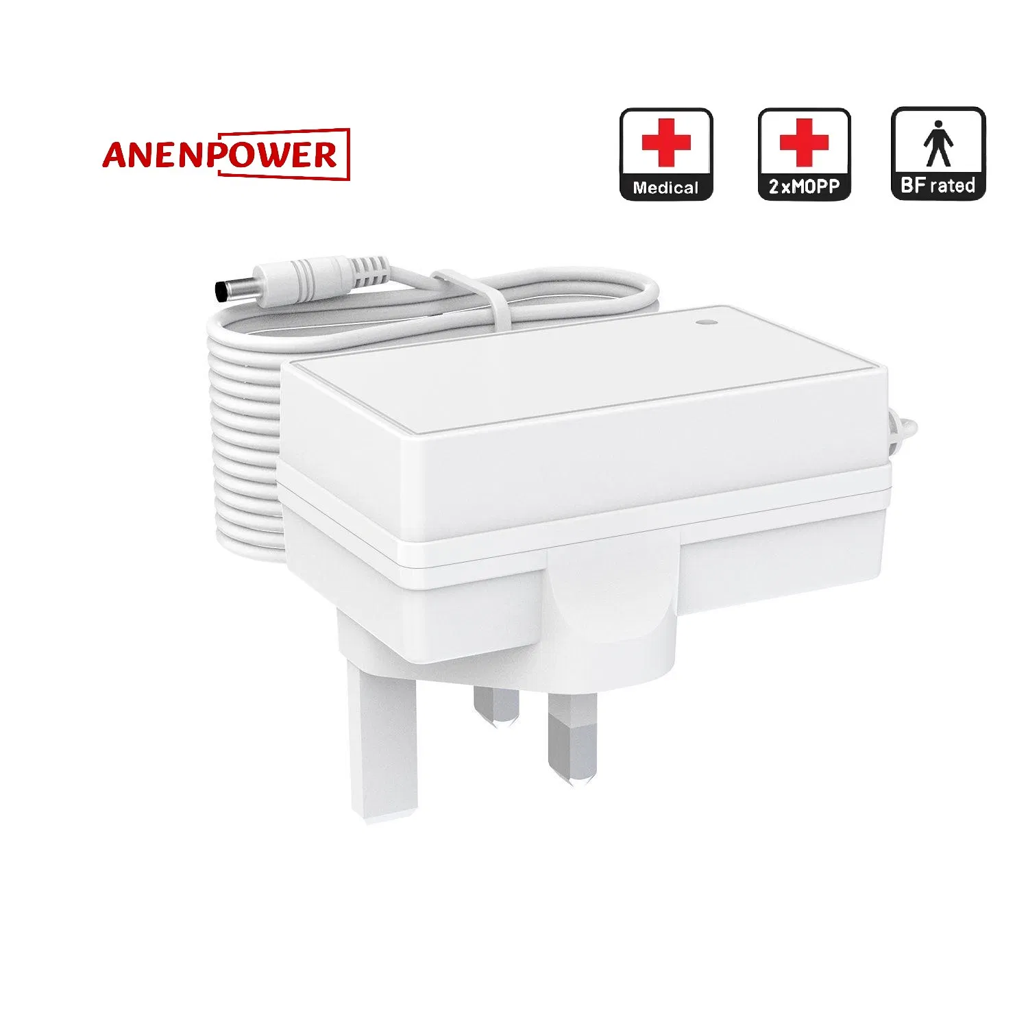 Us Plug 12V 3A Medical Power Adapter Low Leakage Current for Vital Signs Monitors
