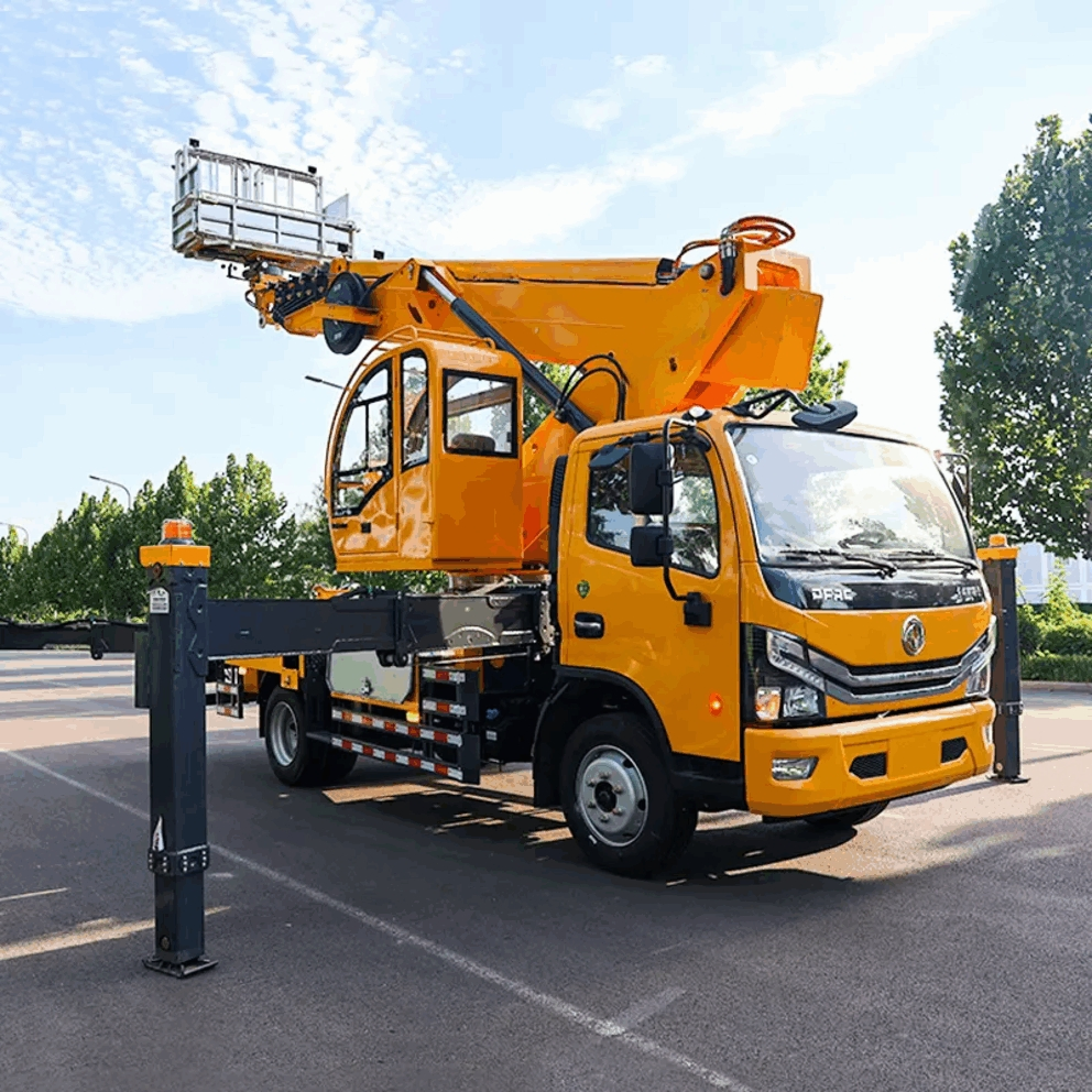 30.5 Meter Truck Mounted Aerial Work Platform Featuring LED Work Area Illumination and Digital Platform Controls