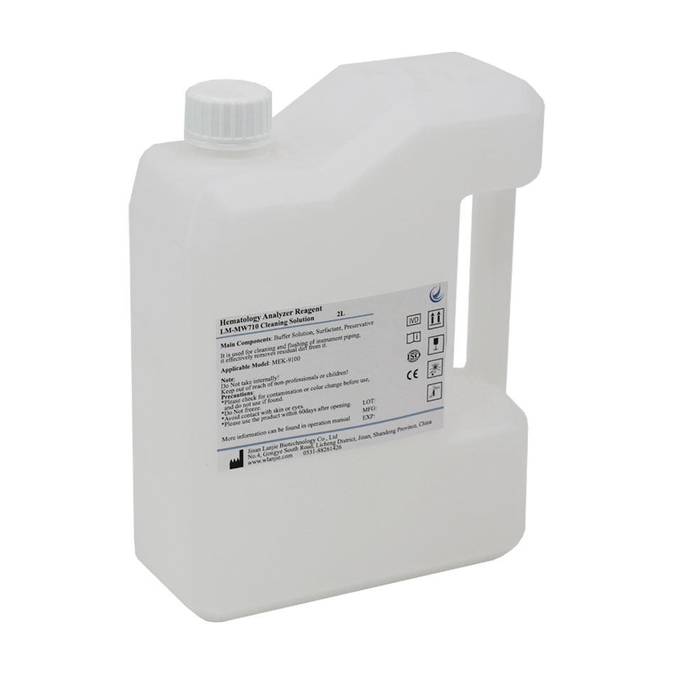 Clinical Laboratory Hematology 5DIFF Analyzer MEK9100 710 Cleaning Solution 2L With ISO Certified
